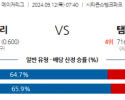 9월12일 07:40 MLB 필라델피아 탬파베이 해외야구분석 스포츠분석