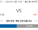 9월13일 K리그 1 울산HD 강원 FC 아시아축구분석 스포츠분석