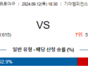 9월 12일 18:30 KBO KIA 롯데 한일야구분석 스포츠분석