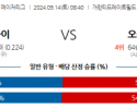 9월14일 08:40 MLB 시카고W 오클랜드 해외야구분석 스포츠분석