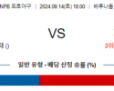 9월 14일 18:00 NPB 세이부 지바롯데 한일야구분석 스포츠분석