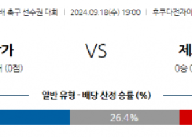 9월18일 일본 일왕배 교토 상가 FC 제프 유나이티드 이치하라 아시아축구분석 스포츠분석