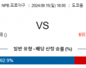 9월 15일 18:00 NPB 요미우리 주니치 한일야구분석 스포츠분석