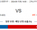 9월 17일 14:00 KBO 키움 KT 한일야구분석 스포츠분석