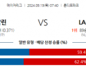 9월19일 07:40 MLB 마이애미 LA다저스 해외야구분석 스포츠분석