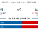 9월20일 07:50 MLB 탬파베이 보스턴 해외야구분석 스포츠분석