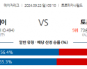 9월22일 05:10 MLB 탬파베이 토론토 해외야구분석 스포츠분석