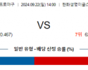 9월 22일14:00  KBO 한화 롯데 한일야구분석 스포츠분석