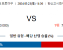 9월23일 14:00 NPB 한신 요미우리 한일야구분석 스포츠분석