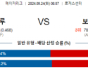 9월24일 08:07 MLB 토론토 보스턴 해외야구분석 스포츠분석