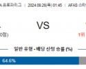 9월26일 UEFA 유로파리그 알크마르 엘프스보리 해외축구분석 스포츠분석