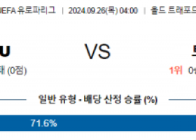 9월26일 UEFA 유로파리그 맨체스터 유나이티드 트벤테 해외축구분석  스포츠분석