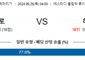 9월26일 라리가 바르셀로나 헤타페 해외축구분석 스포츠분석