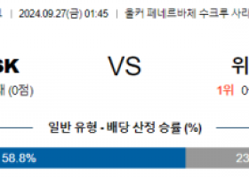 9월27일 UEFA 유로파리그 페네르바체 생질루아즈 해외축구분석 스포츠분석