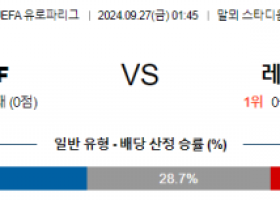 9월27일 UEFA 유로파리그 말뫼 레인저스 해외축구분석 스포츠분석