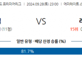 9월28일 EPL 아스널 레스터 시티 해외축구분석 스포츠분석