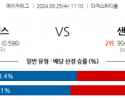 9월25일 11:10 MLB LA다저스 샌디에이고 해외야구분석 스포츠분석