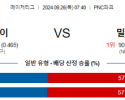 9월26일 07:40 MLB 피츠버그 밀워키 해외야구분석 스포츠분석