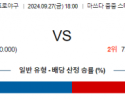 9월 27일 18:00 NPB 히로시마 한신 한일야구분석 스포츠분석