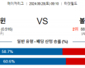 9월28일 09:10 MLB 미네소타 볼티모어 해외야구분석 스포츠분석