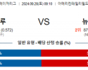 9월28일 09:10 MLB 밀워키 뉴욕메츠 해외야구분석 스포츠분석