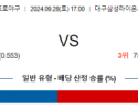 9월 28일 17:00 KBO 삼성 LG 한일야구분석 스포츠분석