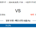 9월 28일 17:00 KBO KT 키움 한일야구분석 스포츠분석