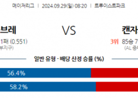 9월29일 08:20 MLB 애틀랜타 캔자스시티 해외야구분석  스포츠분석