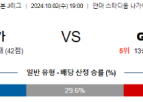 10월2일 J리그 1 세레소 오사카 감바 오사카 아시아축구분석 스포츠분석