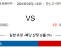 9월 29일 18:00 NPB 한신 요코하마 한일야구분석 스포츠분석