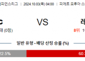 10월03일 UEFA 챔피언스리그 릴/레알 마드리드 해외축구분석 스포츠분석