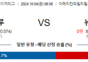 10월4일 08:08 MLB 밀워키 뉴욕메츠 해외야구분석 스포츠분석