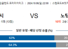 10월6일 프리미어리그 첼시 노팅엄 해외축구분석 스포츠분석