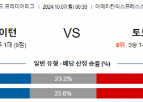 10월7일 프리미어리그 브라이튼 토트넘 해외축구분석 스포츠분석