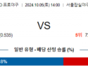 10월 5일 14:00 KBO LG KT 한일야구분석 스포츠분석