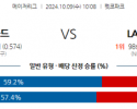 10월 9일 10:08 MLB 샌디에이고 LA다저스 해외야구분석  스포츠분석