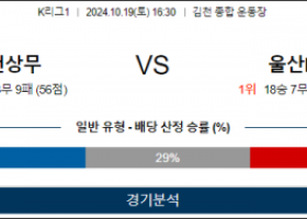 10월19일 K리그 김천 울산 아시아축구분석 스포츠분석