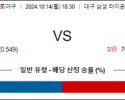 10월 14일 18:30  KBO 삼성 LG 한일야구분석 스포츠분석