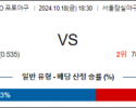 10월 18일 18:30 KBO LG 삼성 한일야구분석 스포츠분석