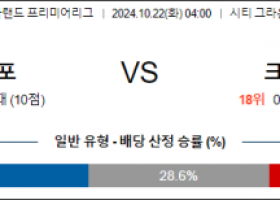 10월22일 프리미어리그 노팅엄 크리스탈팰리스 해외축구분석 스포츠분석