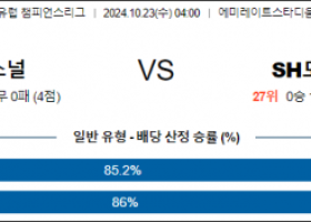 10월23일 UEFA 챔피언스리그 아스날 샤흐타르 해외축구분석 스포츠분석