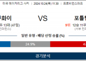 10월24일 MLS 밴쿠버 포틀랜드 해외축구분석 스포츠분석