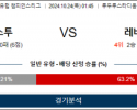 10월24일 챔피언스 브레스투 레버쿠젠 해외축구분석  스포츠분석