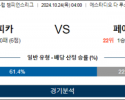 10월24일 챔피언스 벤피카 페예노르트 해외축구분석 스포츠분석