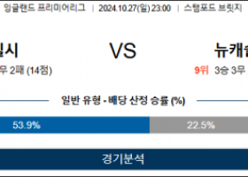 10월27일 EPL 첼시 뉴캐슬 해외축구분석 스포츠분석