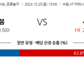 10월 25일 KBL 수원KT 서울SK 국내외농구분석 스포츠분석