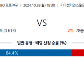 10월 28일 18:30 KBO KIA 삼성 한일야구분석 스포츠분석