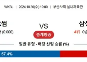 10월 30일 WKBL BNK썸 삼성생명