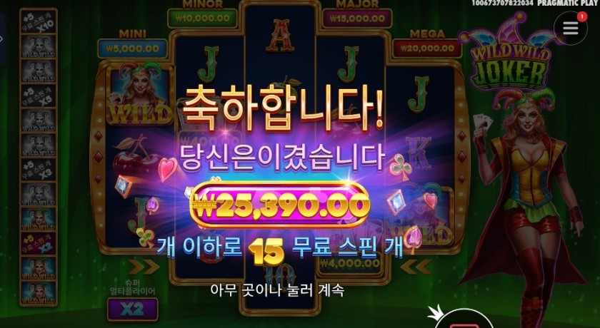 와일드 와일드 조커 １２７배