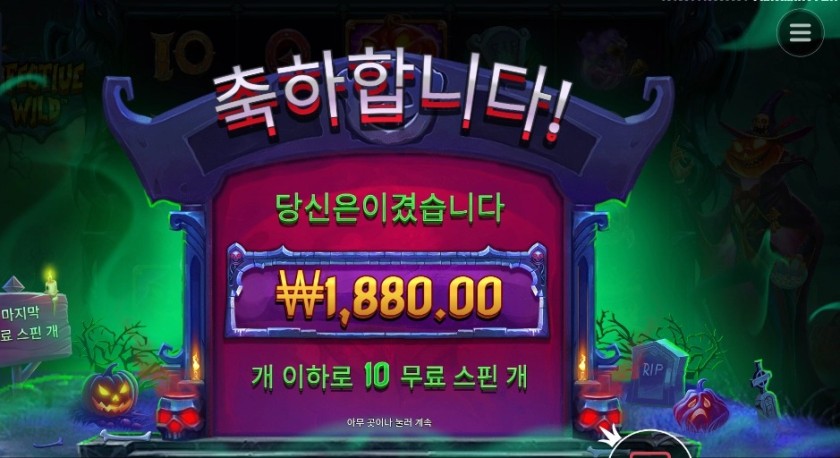 인펙티드 와일드 １０스핀